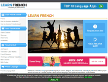 Tablet Screenshot of learnfrenchguide.com
